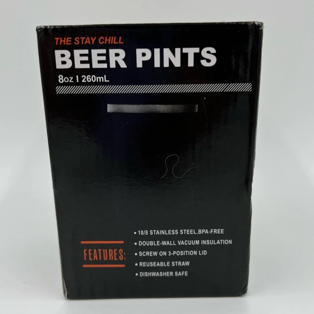 NWT The Stay Chill Beer Pint, 8oz Never Used - Picture 3 of 5